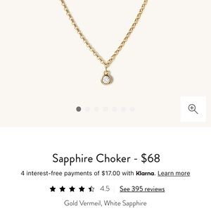 Mejuri Gold Sapphire Choker